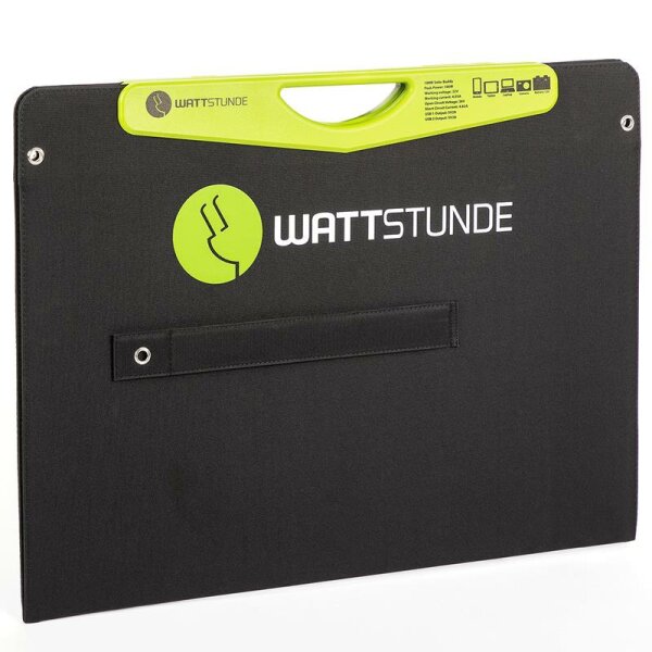 WATTSTUNDE® 100W SolarBuddy Solartasche WS100SB direkt mit USB Anschl