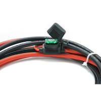 WATTSTUNDE&reg; 10mm&sup2; Batterieanschlu&szlig;kabel BAKA40 mit 40A Sicherung und Polklemmen